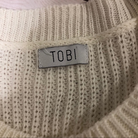 {TOBI} Cream Shoulder Cutout Sweater - Picture 5 of 6